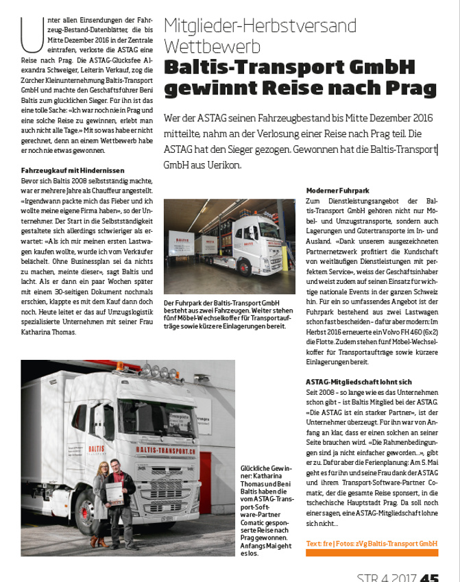 Truck News 3/2016 Reportage "Sanfter Transport"